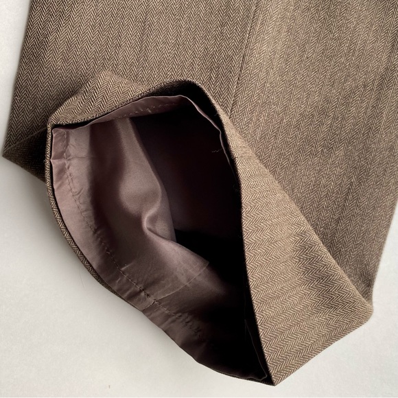 Vintage Nygard Collection Pleated High Waisted Dress Pants - Brown Tweed - Picture 7 of 12